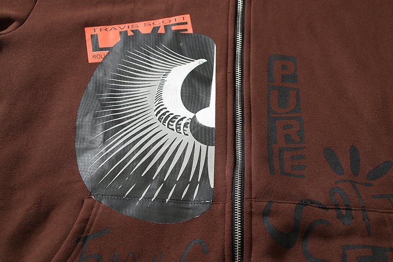 Худи Cactus Jack Merch X Four Caccus Live - ZIP "Brown" фото № 7