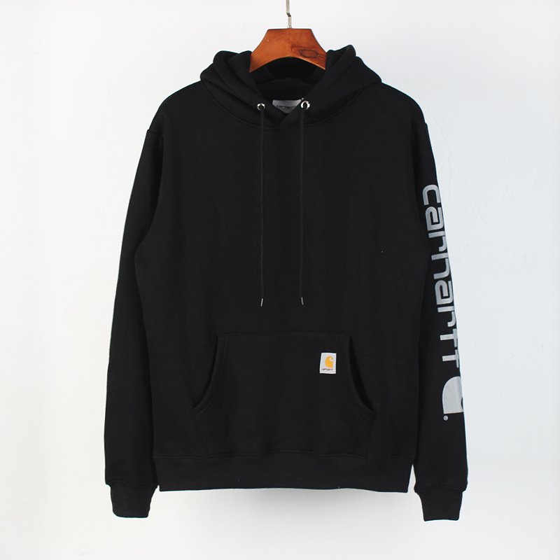Худи Carhartt With Text Logo On The Sleeve "Black" фото № 2