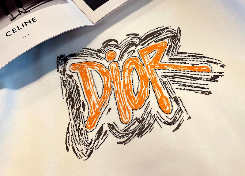 Худи Christian Dior Frontside Yellow Dior Logotype "White" фото № 2