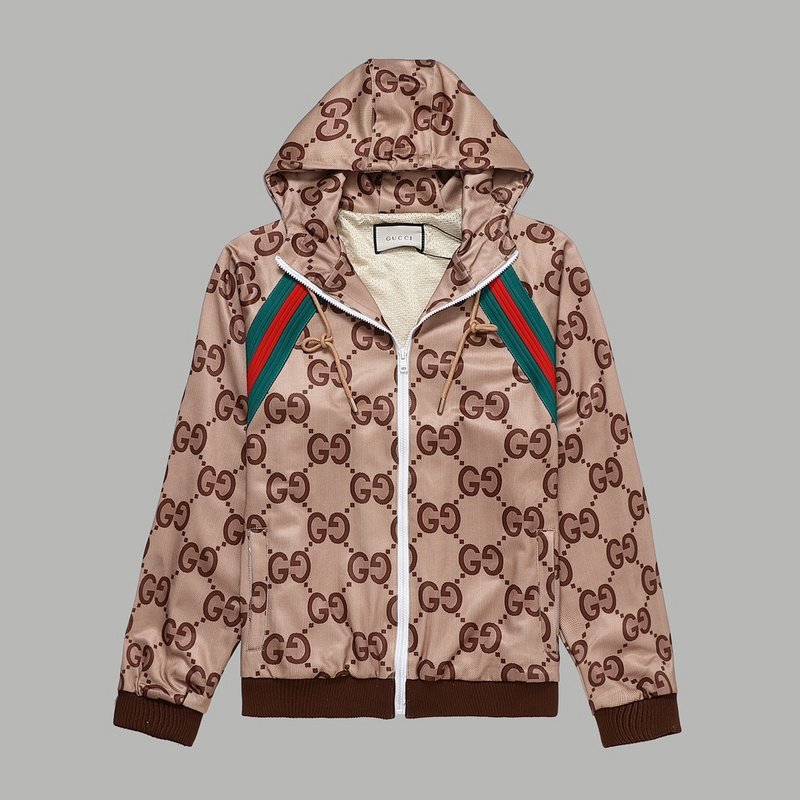 Худи Gucci With Brand Print - ZIP "Brown" фото № 4