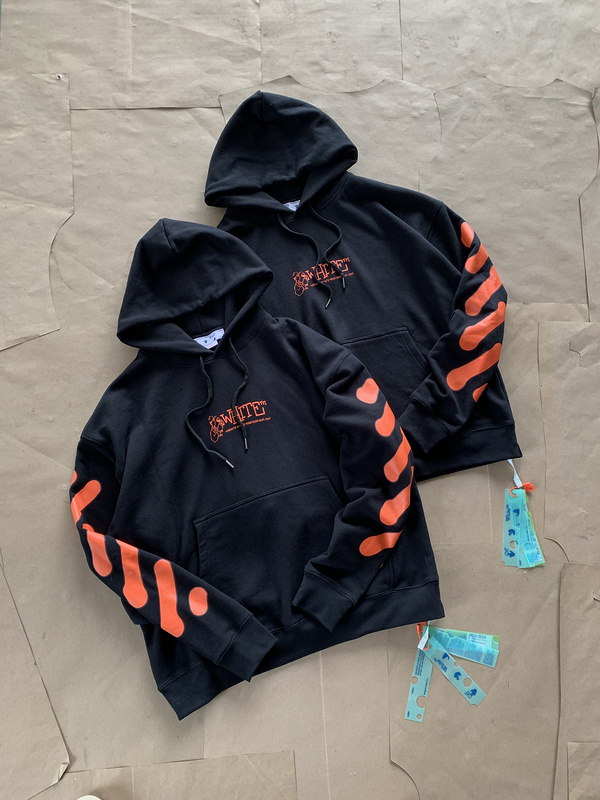 Худи Off White With An Orange Logo "Black" фото № 7