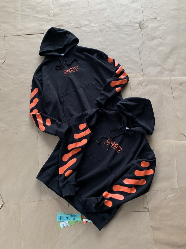 Худи Off White With An Orange Logo "Black" фото № 6