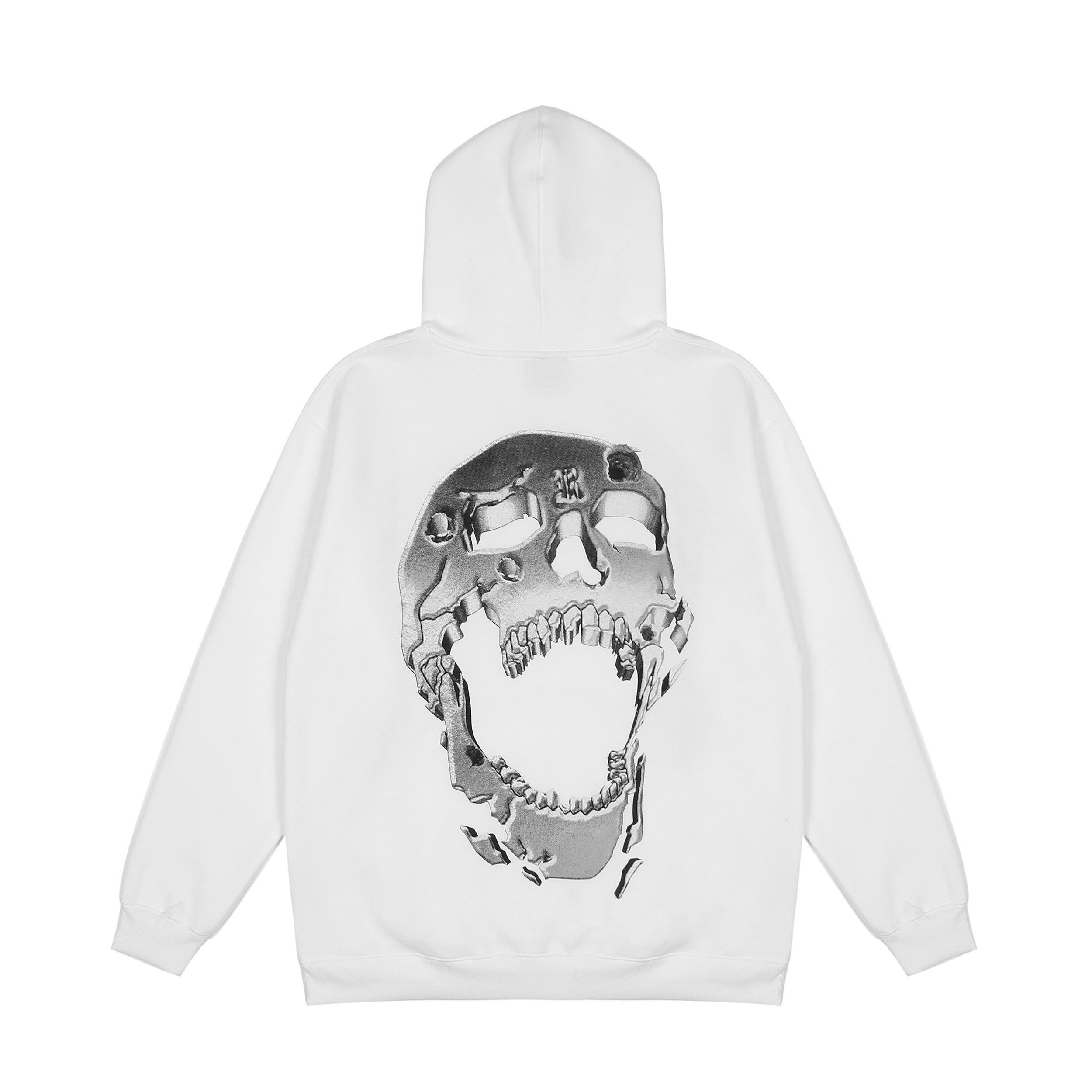Худи Revenge Bullet Holes Skull Scream "White" фото № 2