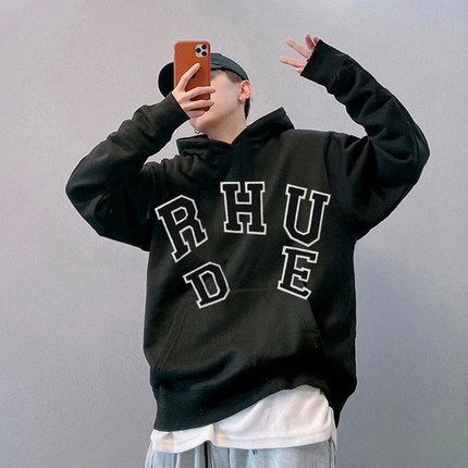 Худи Rhude Letters "Black" фото № 5