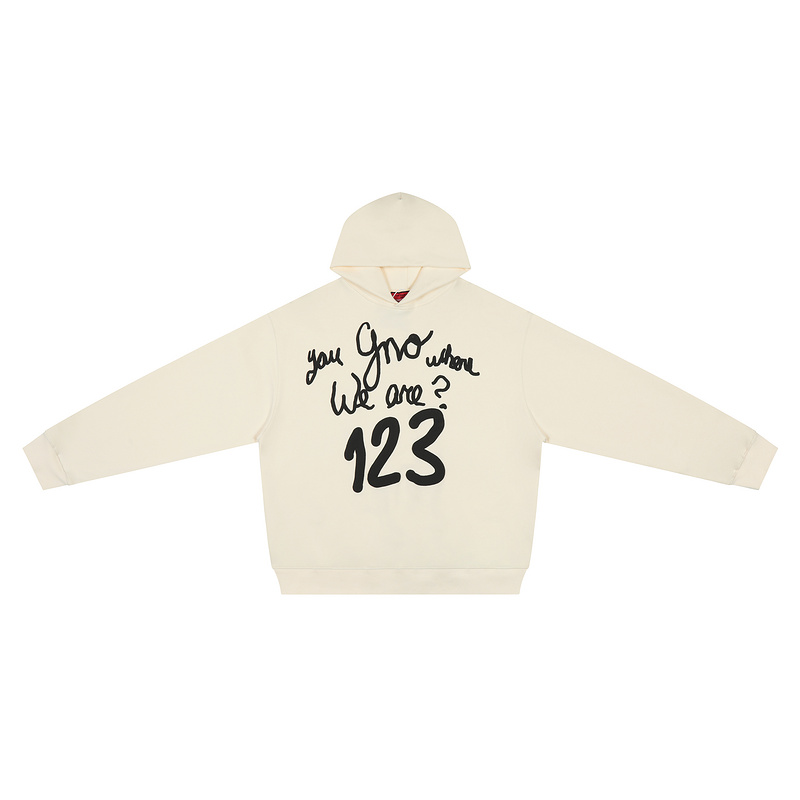 Худи Rrr123 With An Unusual Print "Beige" фото № 3