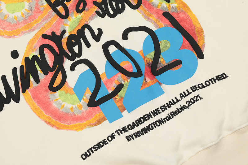 Худи Rrr123 With An Unusual Print "Beige" фото № 6