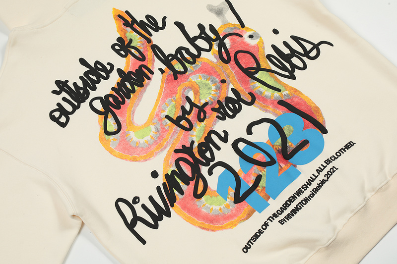 Худи Rrr123 With An Unusual Print "Beige" фото № 7