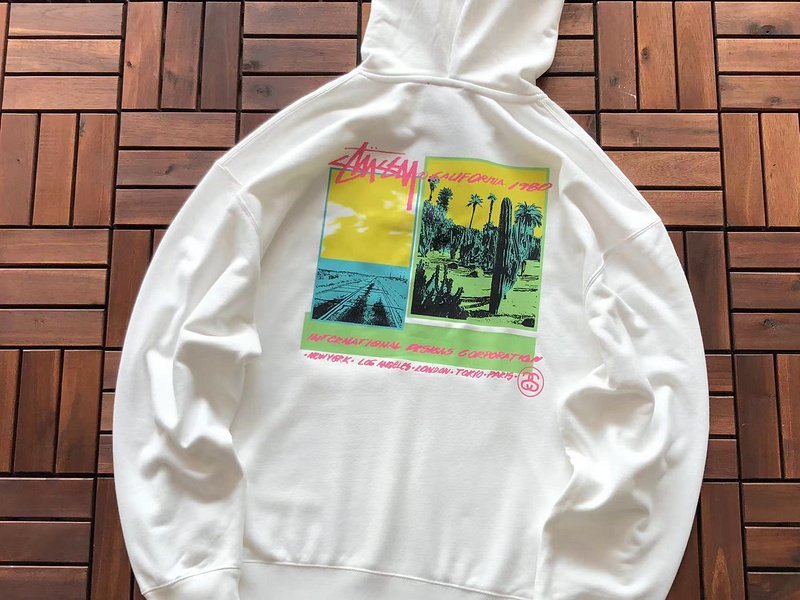 Худи Stussy Colorful Scenery Print "White/Yellow" фото № 2
