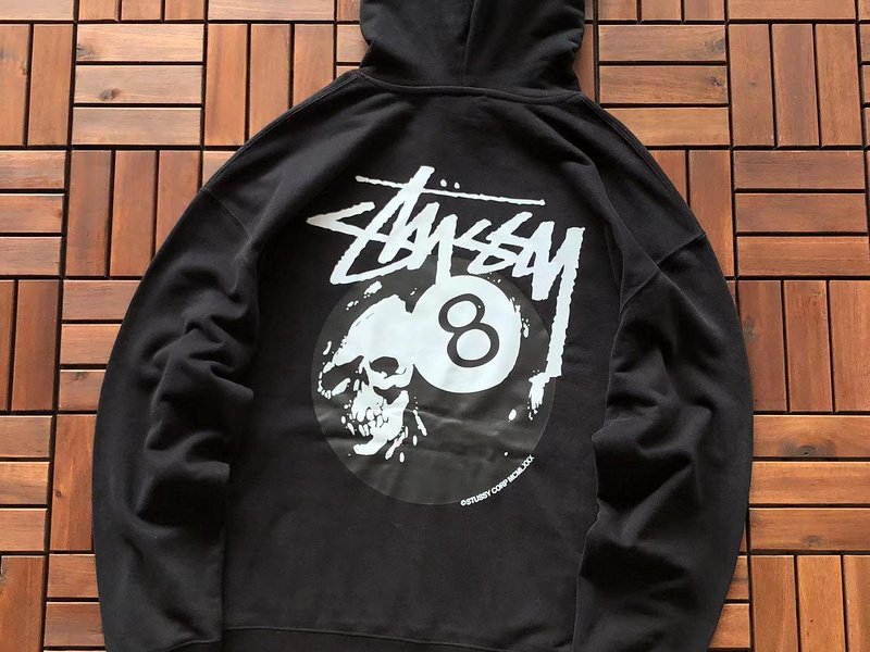 Худи Stussy Skull With Playing Ball Inside Circle "Black" фото № 2