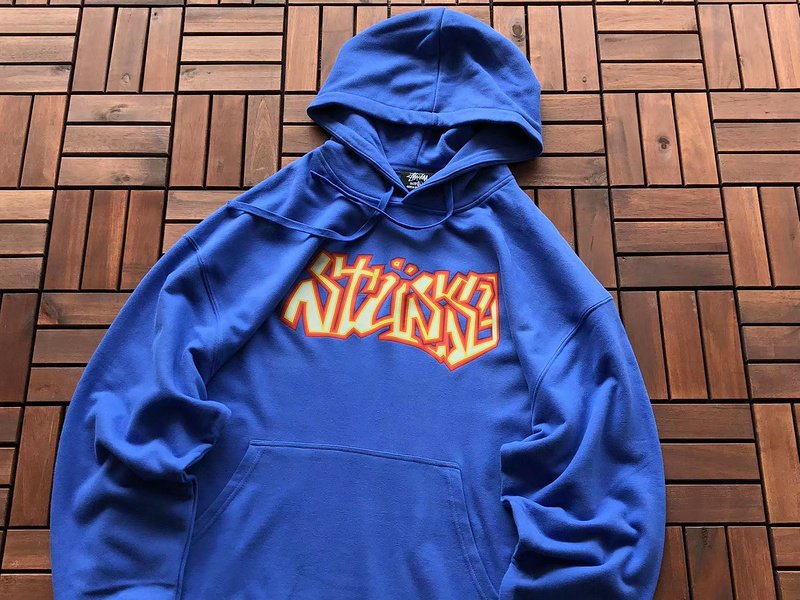 Худи Stussy Logo Inscription From Colorful Lines "Blue" фото № 2