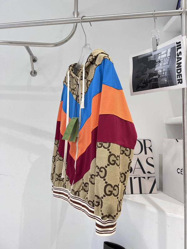 Ветровка Gucci With Stripes And Brand Print "Brown" фото № 5