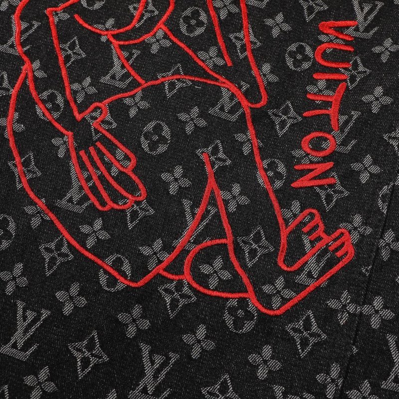 Джинсовая Куртка With Embroidery Of Woman "Black" фото № 8