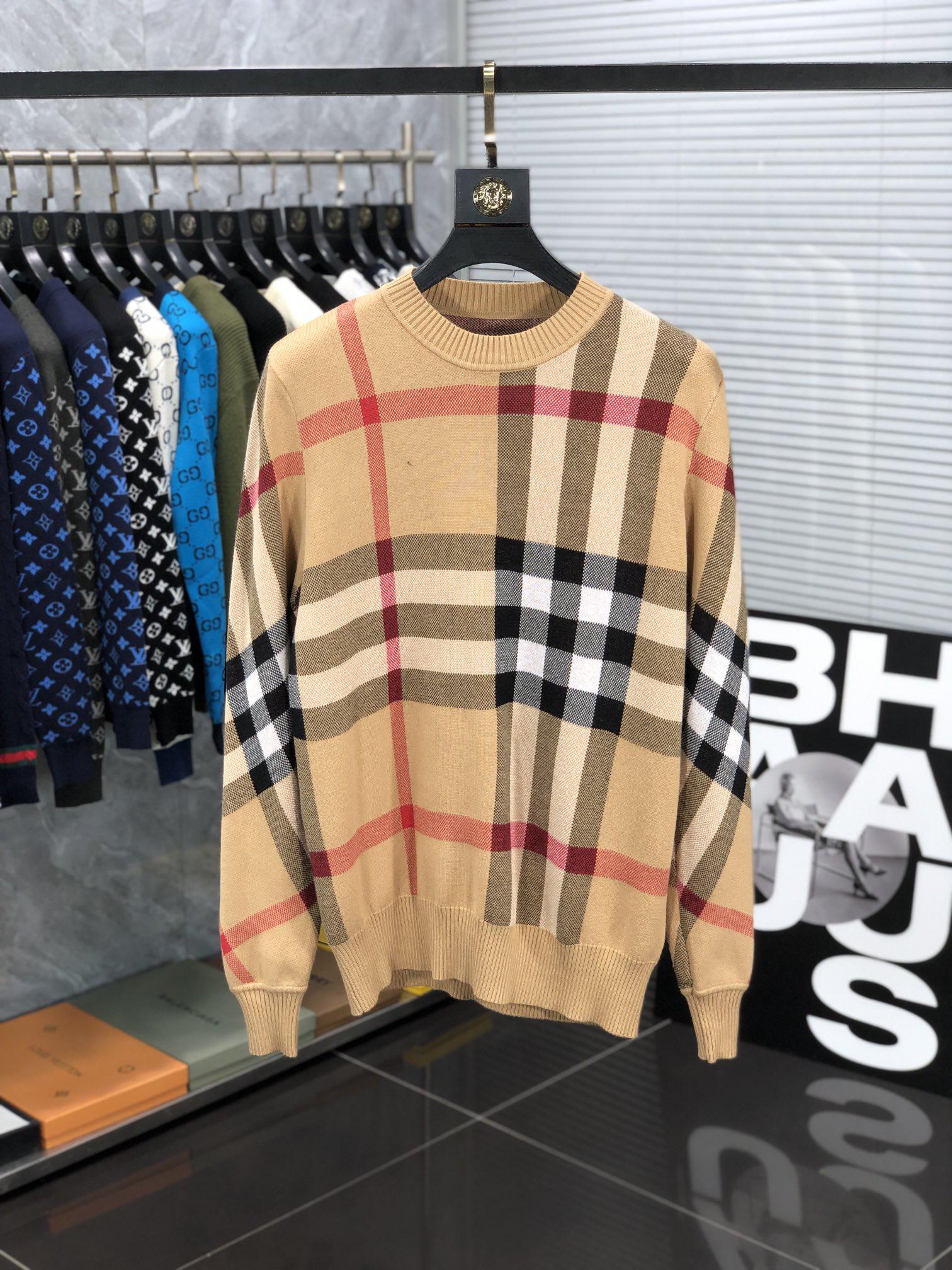 Лонгслив Burberry Frontside Checked Print Dark And Red Lines "Brown" фото № 6
