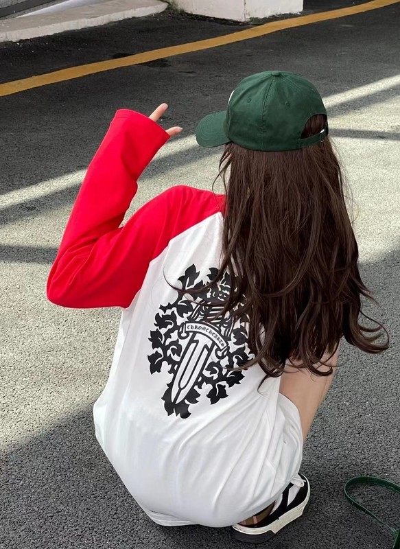 Лонгслив Chrome Hearts Color Sleeve "White/Red" фото № 3