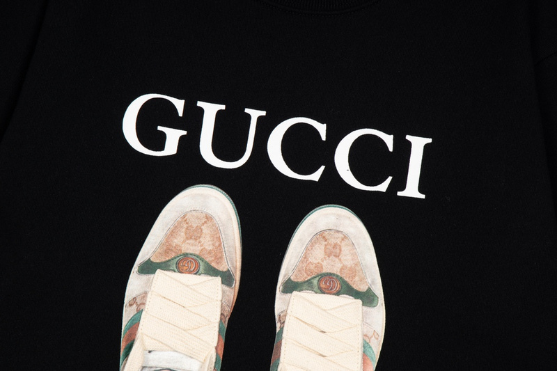 Лонгслив Gucci The Illusion Sneakers "Black" фото № 4