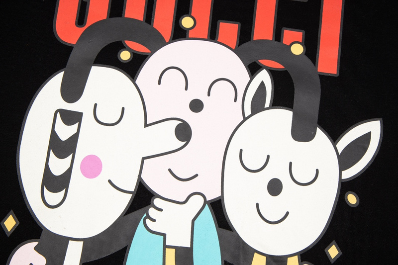 Лонгслив Gucci Friends Print "Black" фото № 7