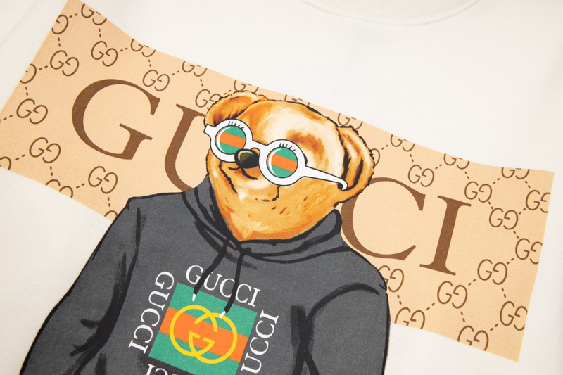 Лонгслив Gucci Bear In Clothes "White" фото № 4