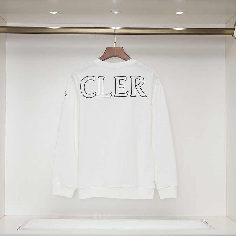 Футболка Moncler Long Sleeves Mon In Front Cler In The Back "White" фото № 2