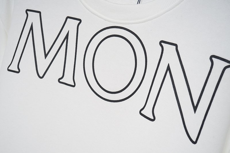 Футболка Moncler Long Sleeves Mon In Front Cler In The Back "White" фото № 6