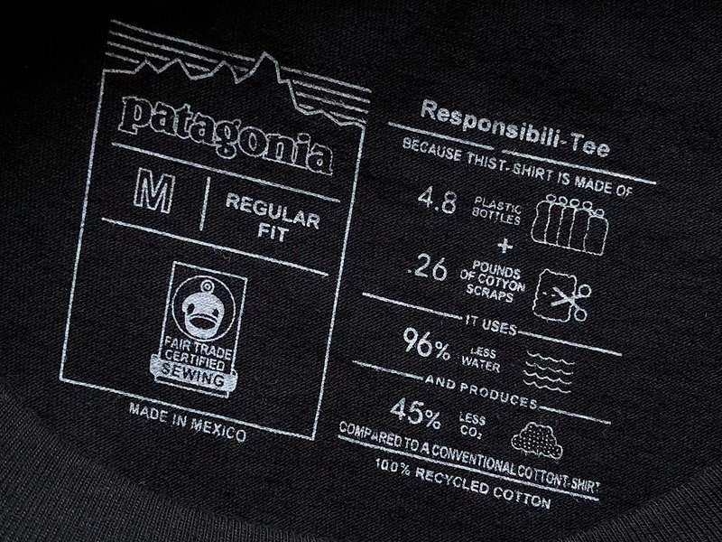 Лонгслив Patagonia Waves View Back Print "Black" фото № 4