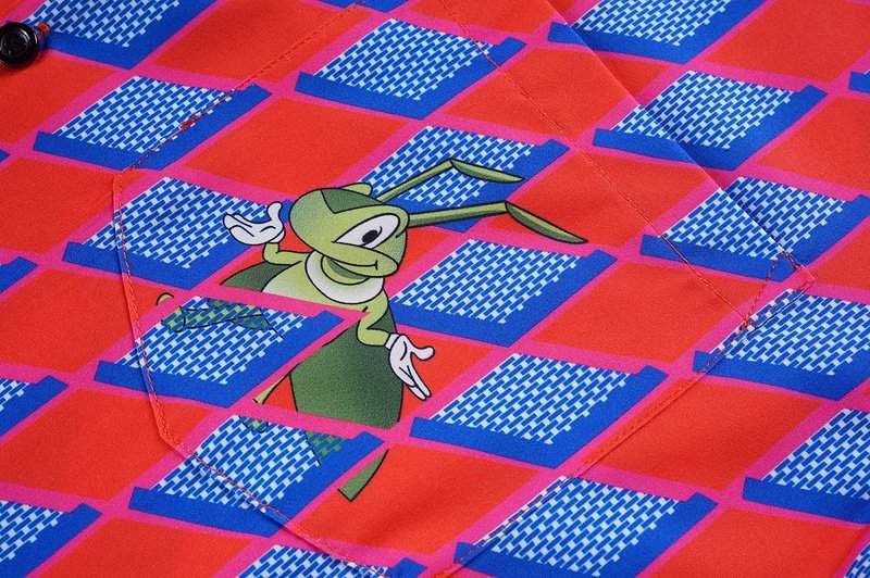 Рубашка Louis Vuitton Rombs And Animal Print "Red" фото № 4