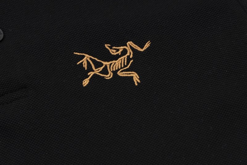 Поло Arcteryx Cotton With Bony Logo "Black" фото № 2