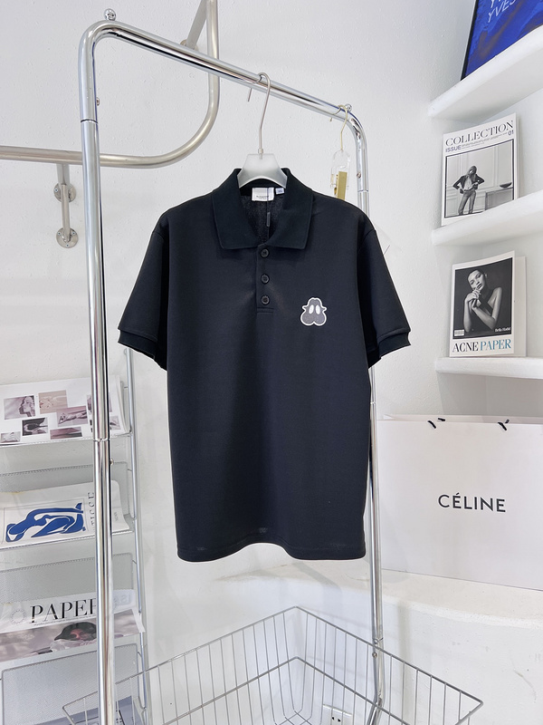 Поло Burberry Small Logo "Black" фото № 4