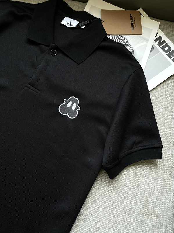 Поло Burberry Small Logo "Black" фото № 5