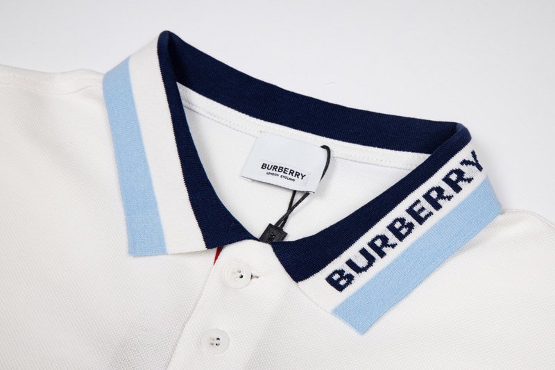 Поло Burberry Eye-Catching Collar "White" фото № 2
