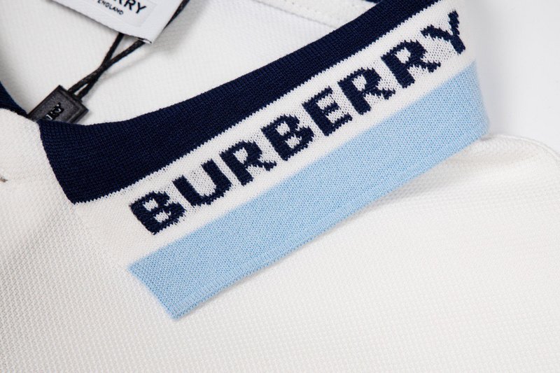 Поло Burberry Eye-Catching Collar "White" фото № 3