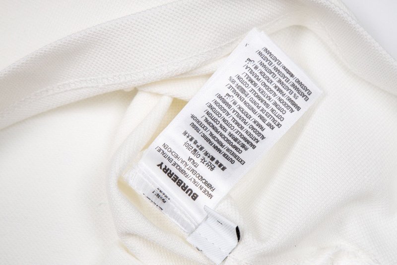 Поло Burberry Eye-Catching Collar "White" фото № 7