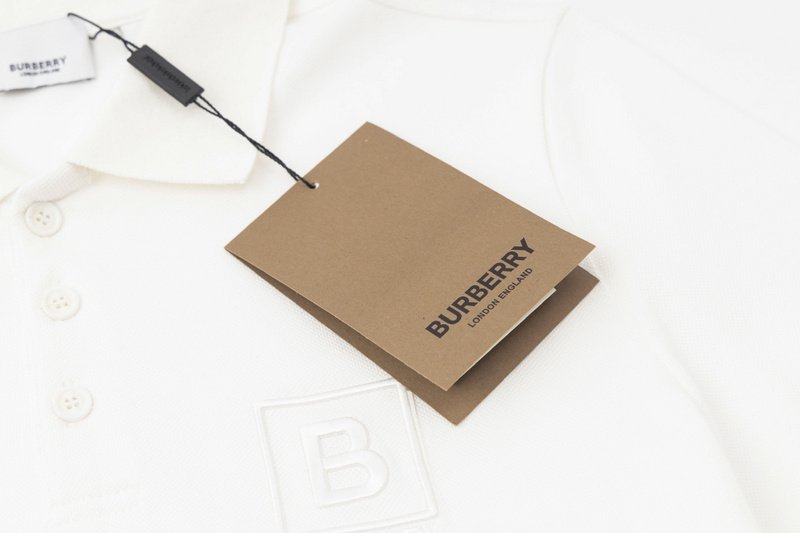 Поло Burberry In Square Logo "White" фото № 3