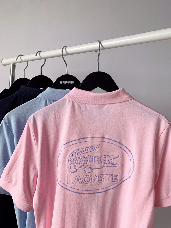 Футболка Lacoste Embroider Logos "Pink" фото № 7