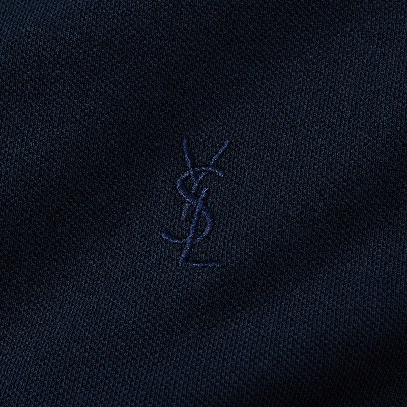 Поло Saint Laurent Three-Letter Logo "Blue" фото № 2