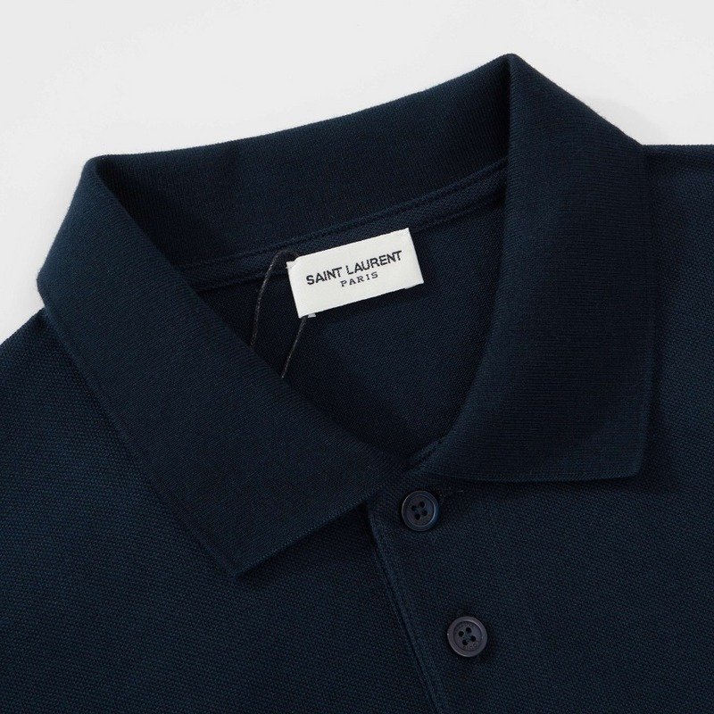 Поло Saint Laurent Three-Letter Logo "Blue" фото № 8