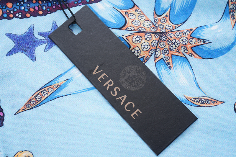 Поло Versace At The Depth Of The Sea "Blue/Pink" фото № 7