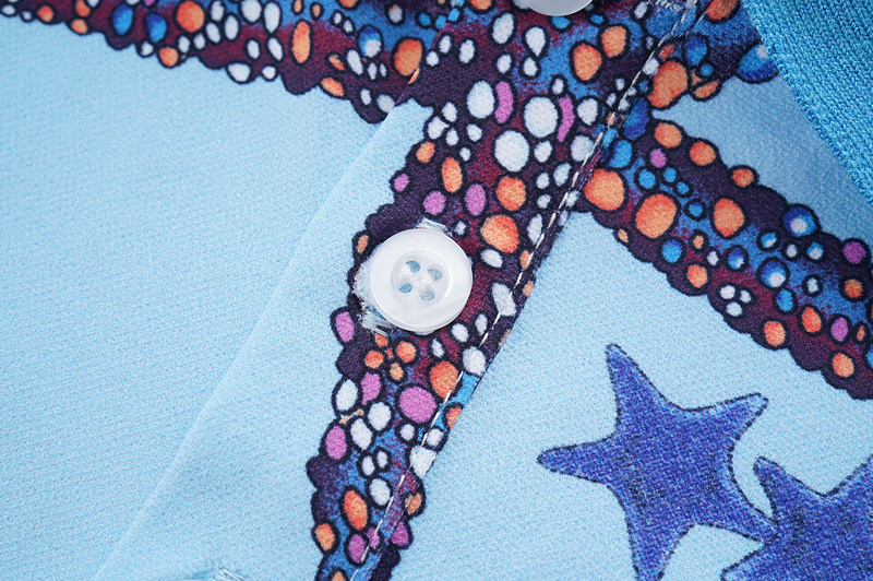 Поло Versace At The Depth Of The Sea "Blue/Pink" фото № 6