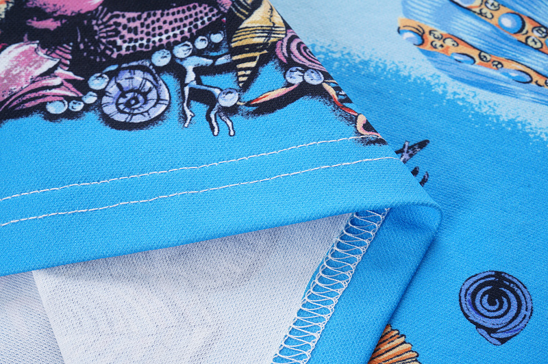 Поло Versace At The Depth Of The Sea "Blue/Pink" фото № 2