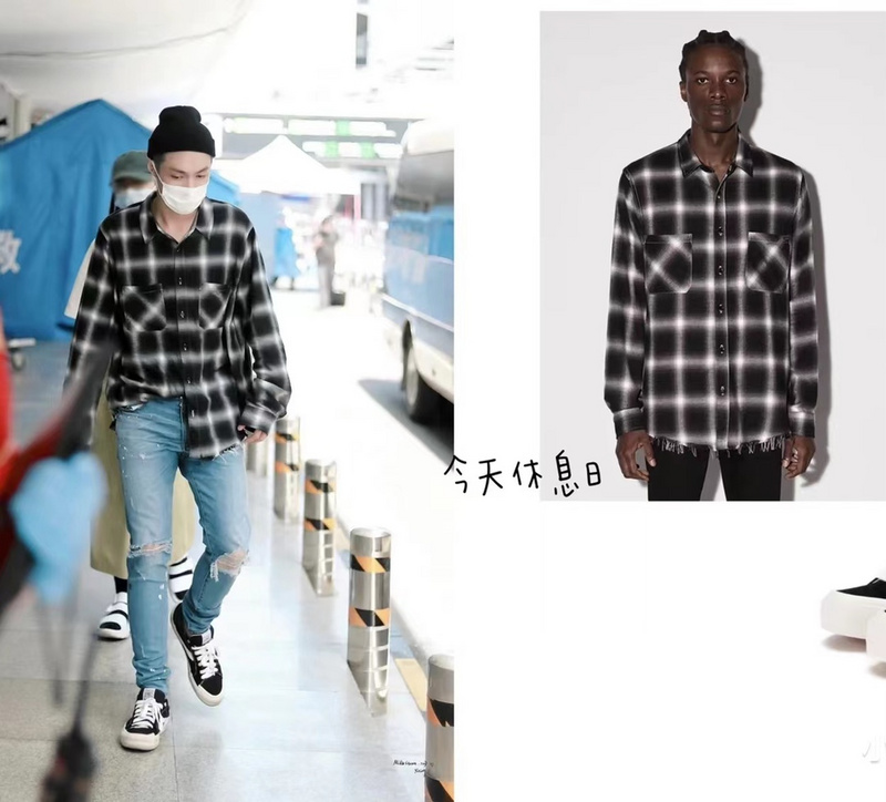 Рубашка Amiri Checkered "Black/White" фото № 3