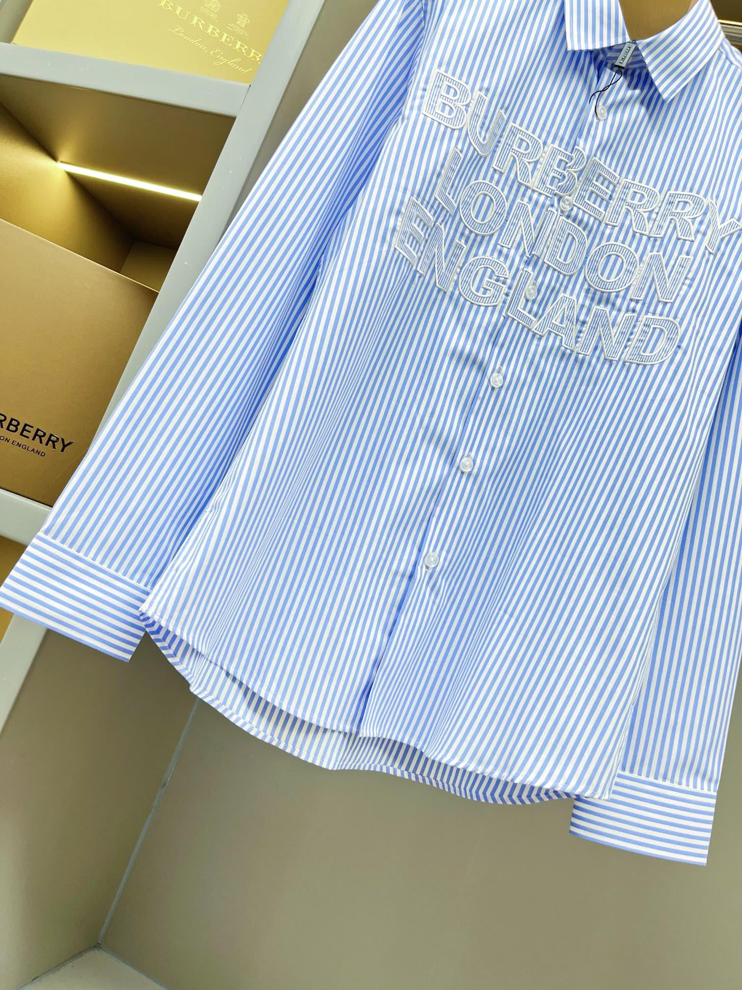 Рубашка Burberry Light Logo Burberry London England "Blue" фото № 5