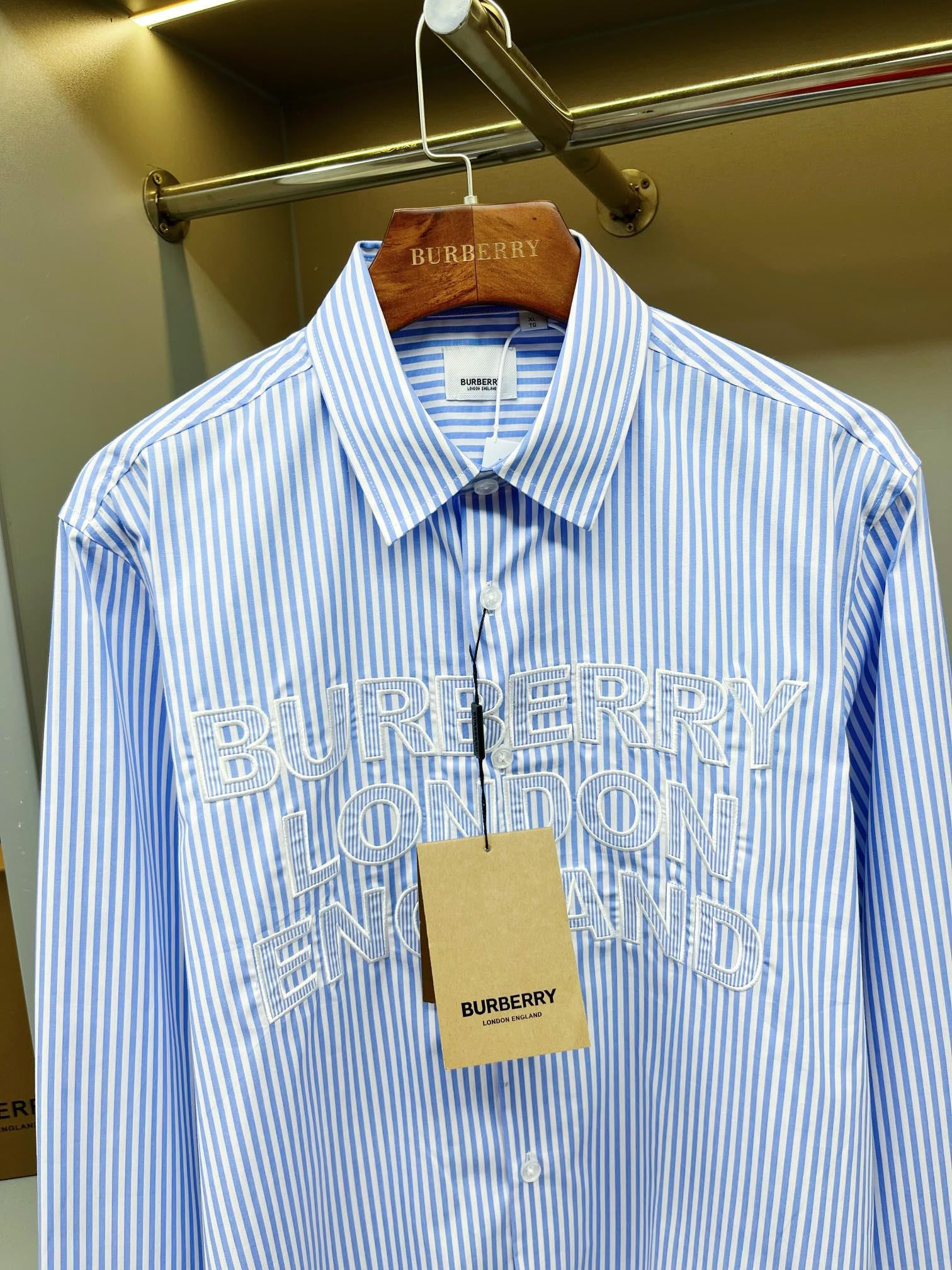 Рубашка Burberry Light Logo Burberry London England "Blue" фото № 2