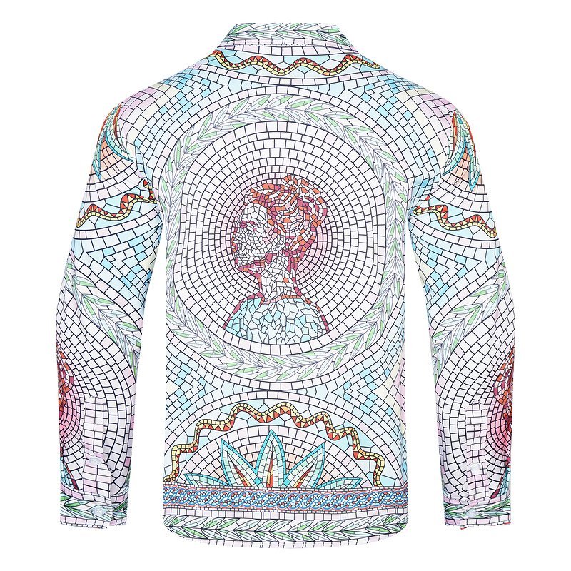 Рубашка Casablanca Stained Glass Pattern "White" фото № 2