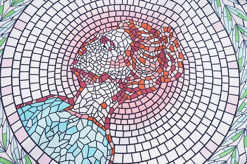 Рубашка Casablanca Stained Glass Pattern "White" фото № 3