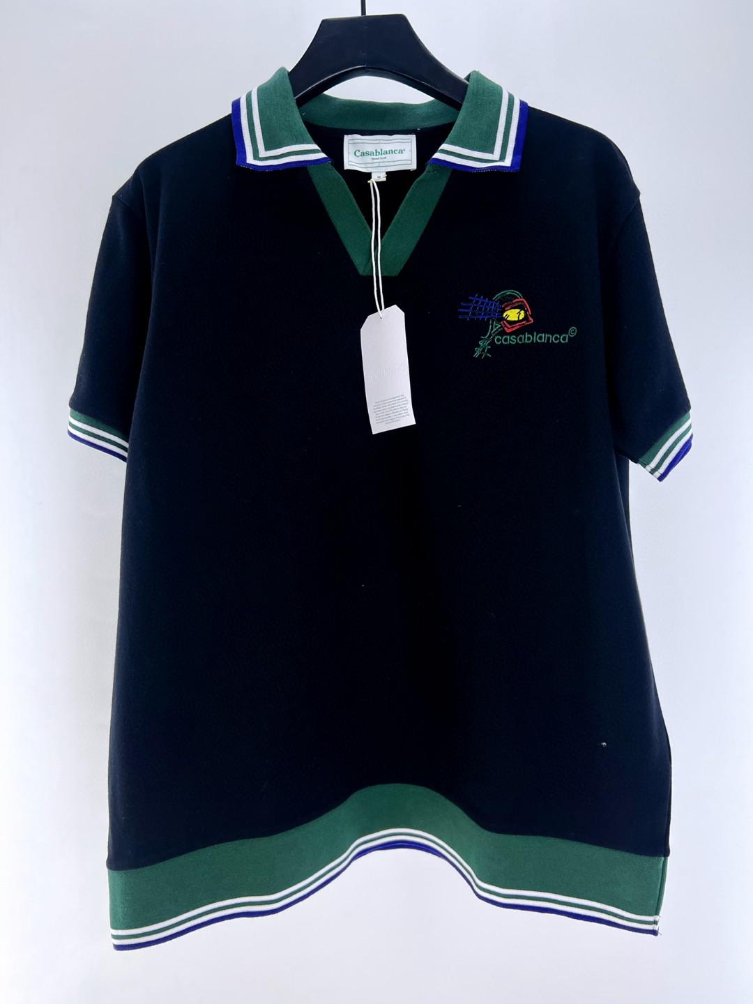 Рубашка Casablanca Frontside Print Green Racket Green Logo "Black" фото № 4