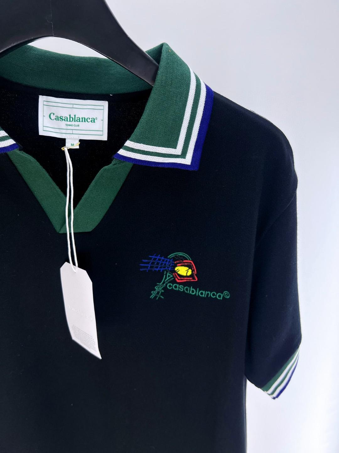 Рубашка Casablanca Frontside Print Green Racket Green Logo "Black" фото № 3