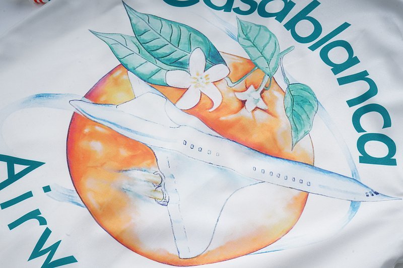 Рубашка Casablanca Short Sleeves Orange Citrus Airplane "White" фото № 3