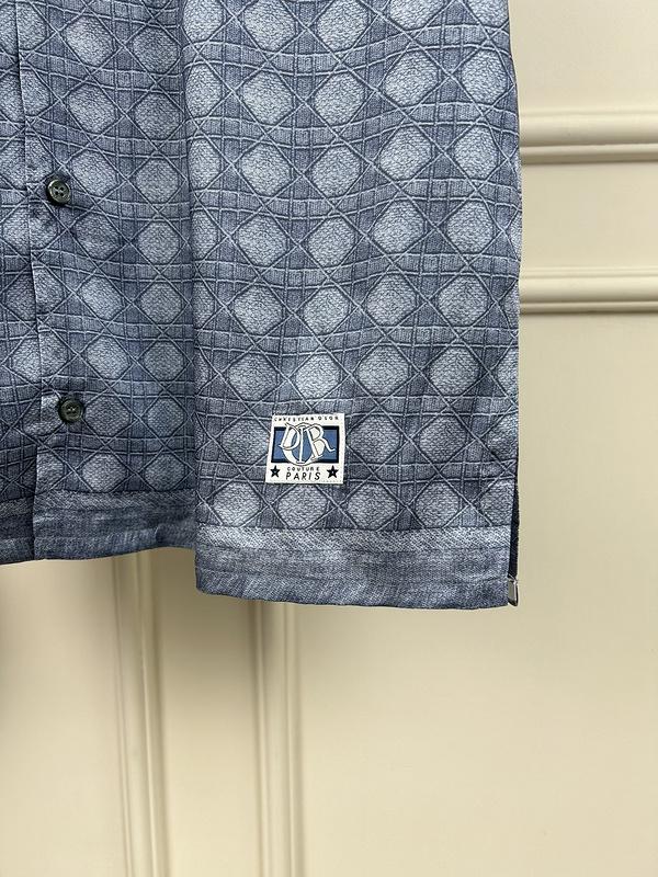 Рубашка Christian Dior Many Rombes Print "Blue" фото № 3