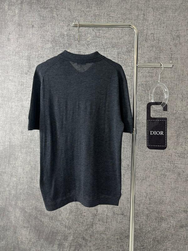 Футболка Christian Dior Frontside Small Logo Christian Dior "Navy Gray" фото № 5