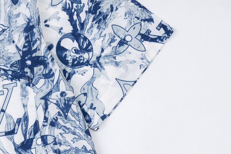 Рубашка Louis Vuitton Frosty Freshness "White/Blue" фото № 5