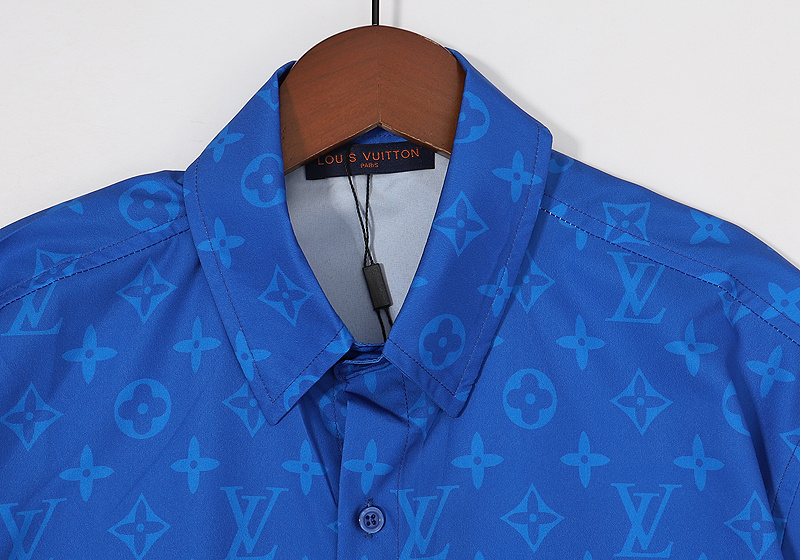 Рубашка Louis Vuitton Monogram "Blue" фото № 5